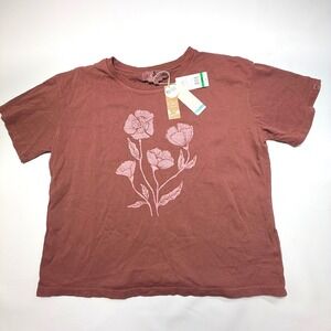 C&C California Toni Tee Sunwashed Floral Graphic Boxy T Shirt L NWT